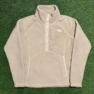 The North Face Beige Tan Sherpa Fleece Pullover Size Medium